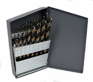 Σετ τρυπανιών HSS M2 21 τεμαχίων 1/64-1/2in Μαύρο Χρυσό Φινίρισμα Χαλύβδινο Κουτί