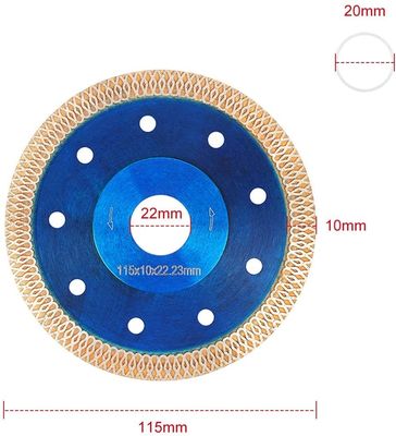4.5 ίντσες Diamond Saw Blade για την υγρή κοπή πλακιδίων πορσελάνης