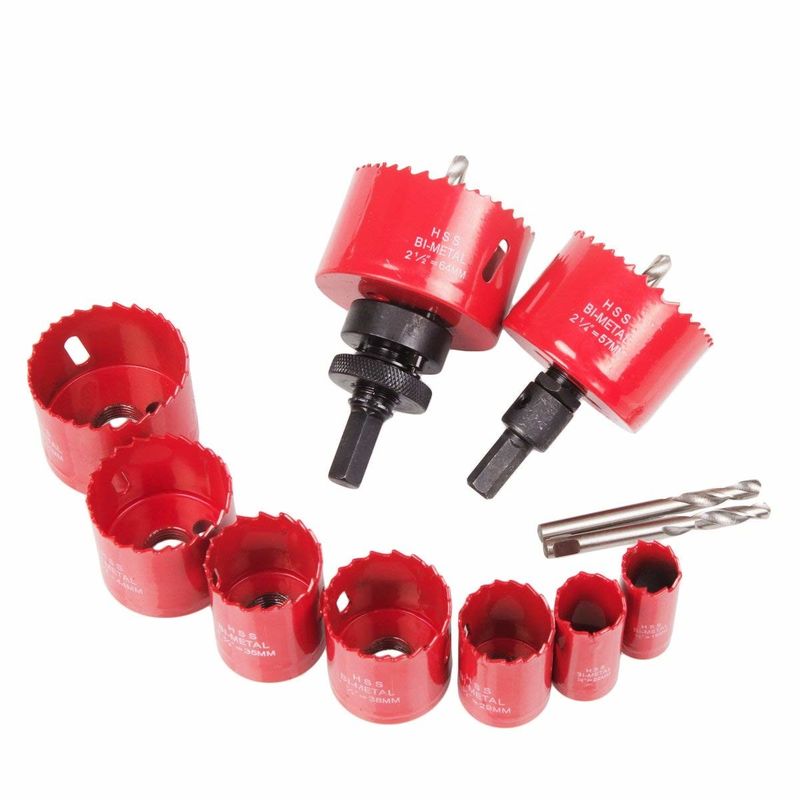 Σετ δίσκου κοπής τρυπανιού HSS Bi-Metal 3/4"-2 1/2" με άξονα & προσαρμογέα